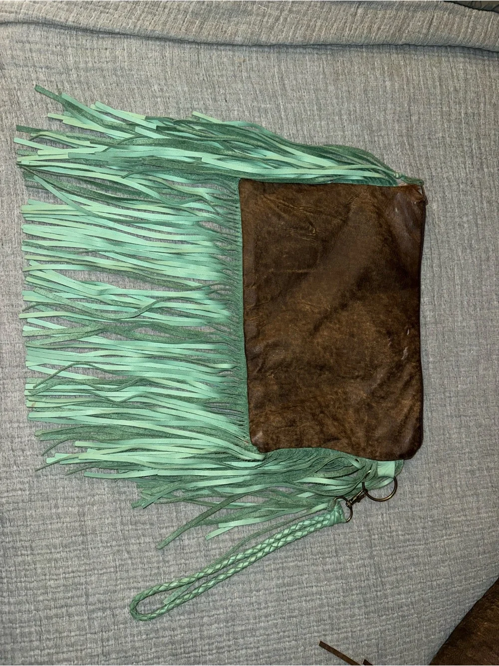 Keep it gypsy Leopard Print Fringe Wristlet